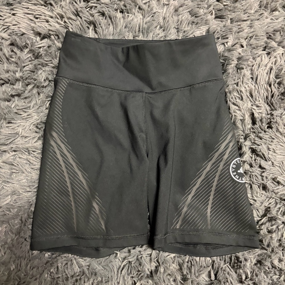 Adidas by Stella McCartney activewear workout black biker shorts size xs